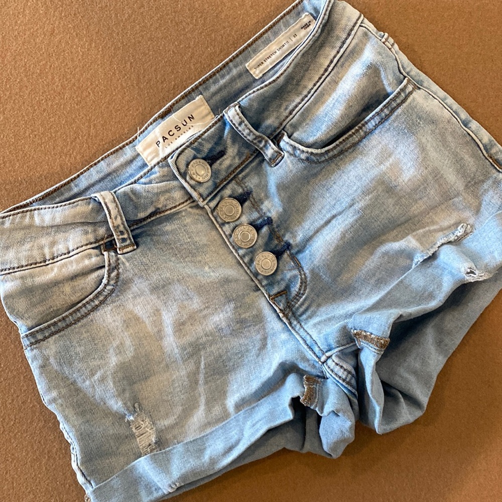 Pac Sun Denim Shorts Size 23 - Washed and Gently Worn